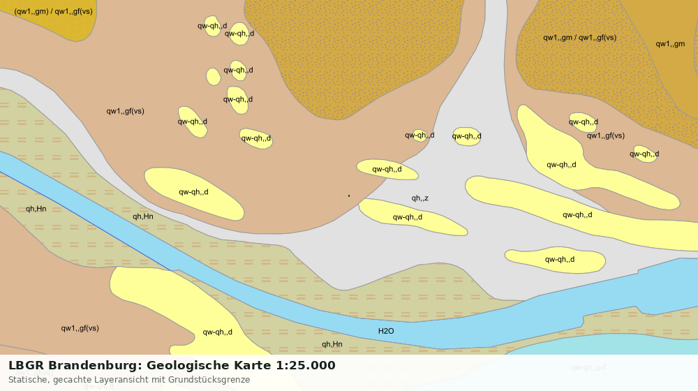 Statische Kartenansicht: LBGR Brandenburg: Geologische Karte 1:25.000