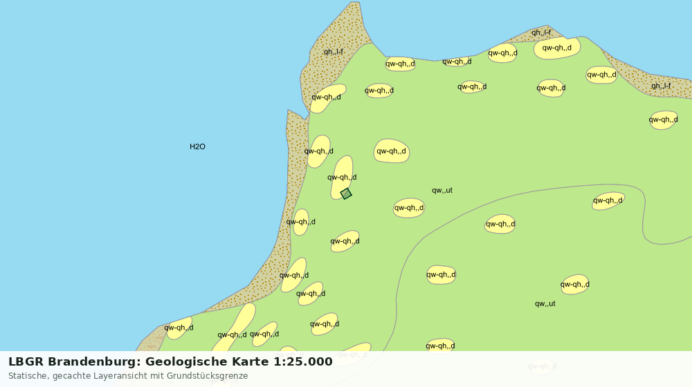 Statische Kartenansicht: LBGR Brandenburg: Geologische Karte 1:25.000