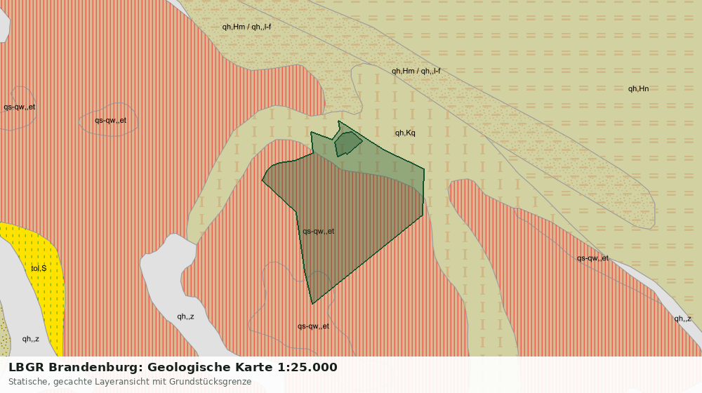 Statische Kartenansicht: LBGR Brandenburg: Geologische Karte 1:25.000