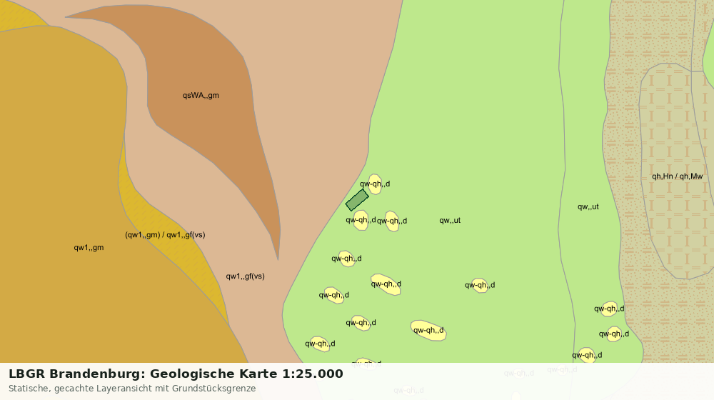 Statische Kartenansicht: LBGR Brandenburg: Geologische Karte 1:25.000