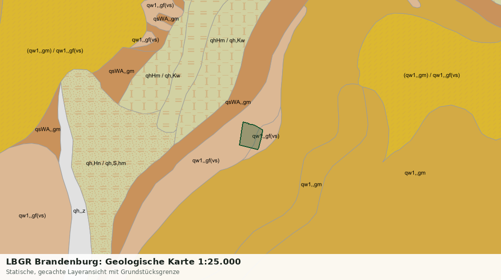 Statische Kartenansicht: LBGR Brandenburg: Geologische Karte 1:25.000