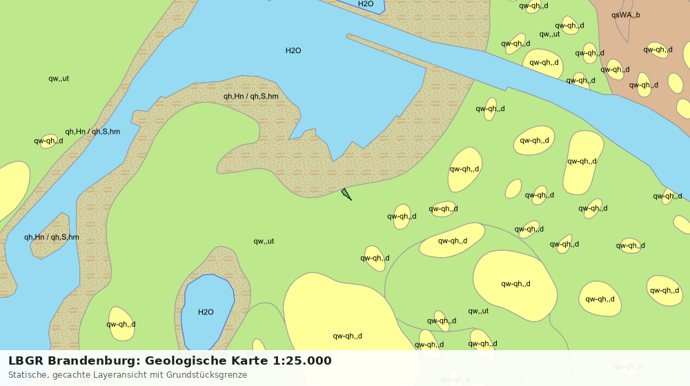 Statische Kartenansicht: LBGR Brandenburg: Geologische Karte 1:25.000