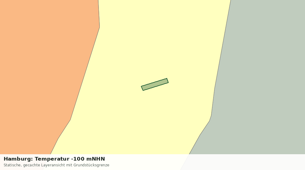 Statische Kartenansicht: Hamburg: Temperatur -100 mNHN