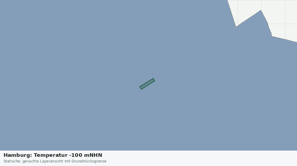 Statische Kartenansicht: Hamburg: Temperatur -100 mNHN