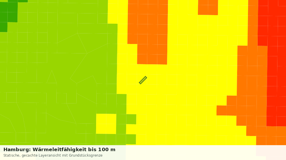 Statische Kartenansicht: Hamburg: Wärmeleitfähigkeit bis 100 m