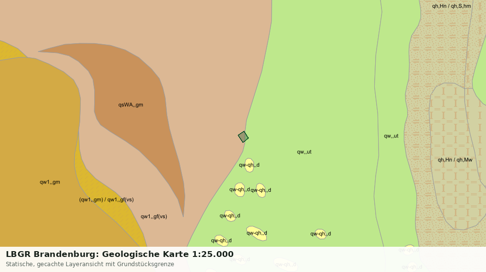 Statische Kartenansicht: LBGR Brandenburg: Geologische Karte 1:25.000