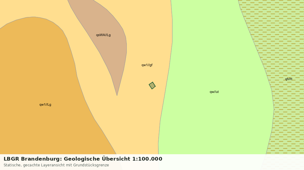 Statische Kartenansicht: LBGR Brandenburg: Geologische Übersicht 1:100.000