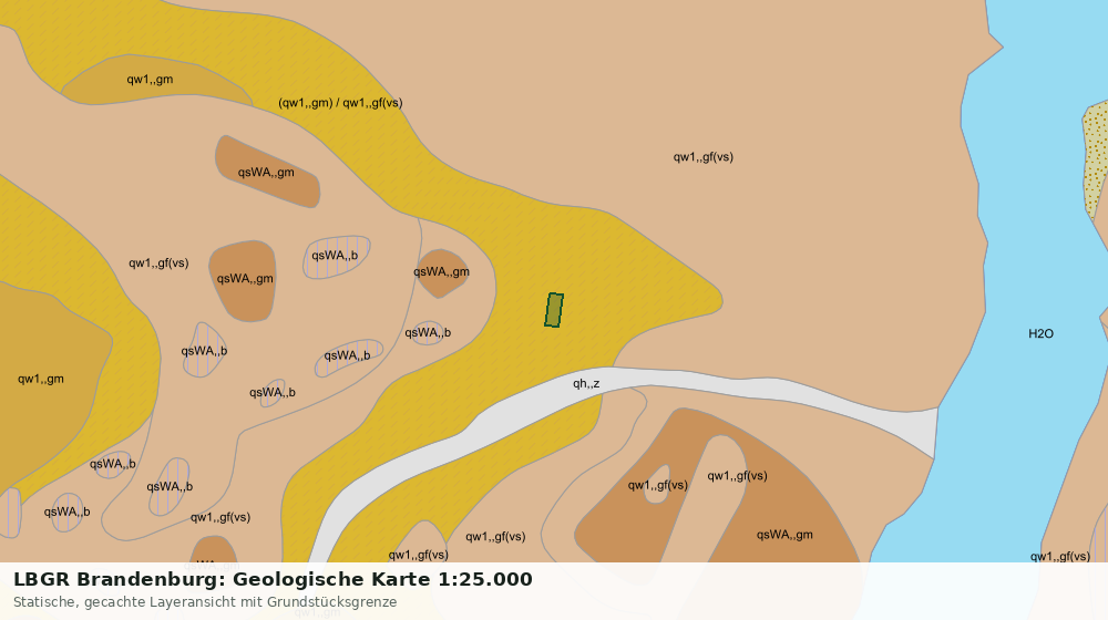 Statische Kartenansicht: LBGR Brandenburg: Geologische Karte 1:25.000