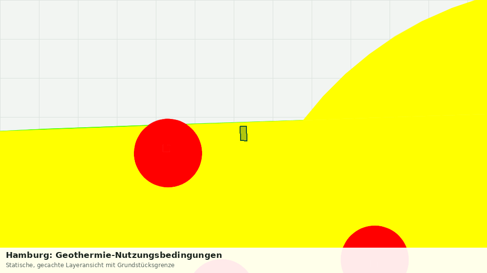 Statische Kartenansicht: Hamburg: Geothermie-Nutzungsbedingungen