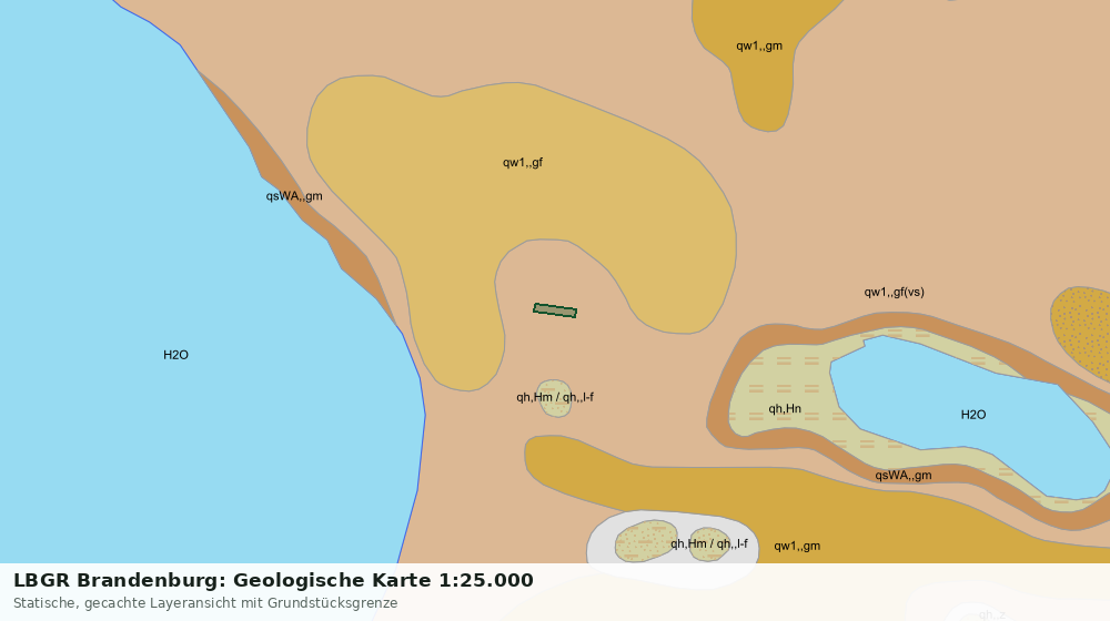 Statische Kartenansicht: LBGR Brandenburg: Geologische Karte 1:25.000