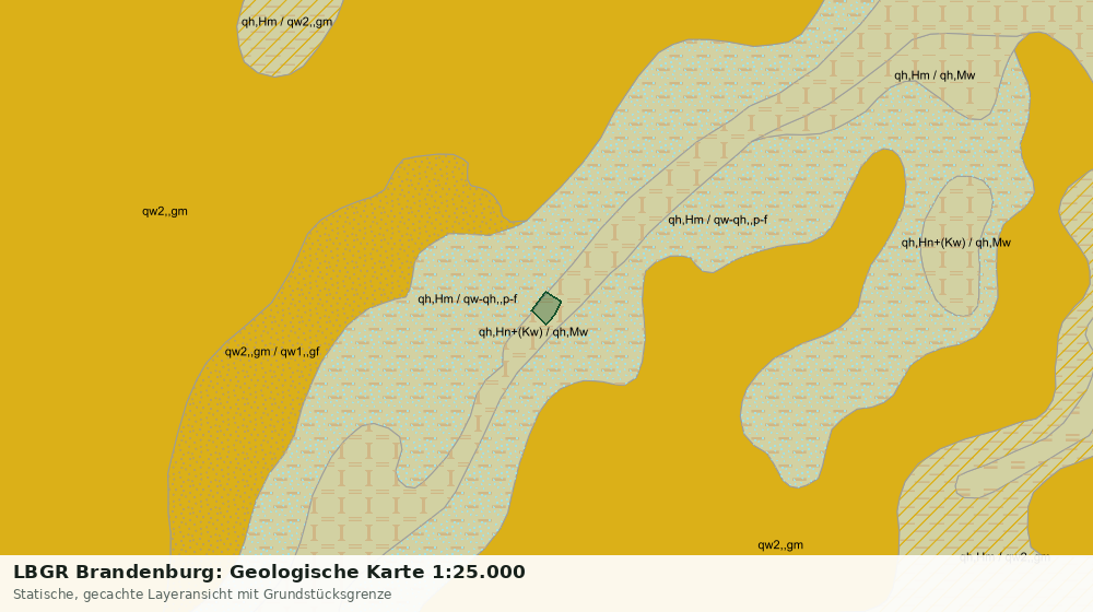 Statische Kartenansicht: LBGR Brandenburg: Geologische Karte 1:25.000