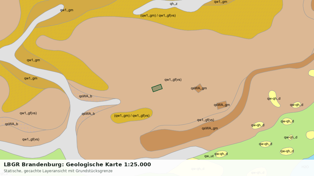Statische Kartenansicht: LBGR Brandenburg: Geologische Karte 1:25.000