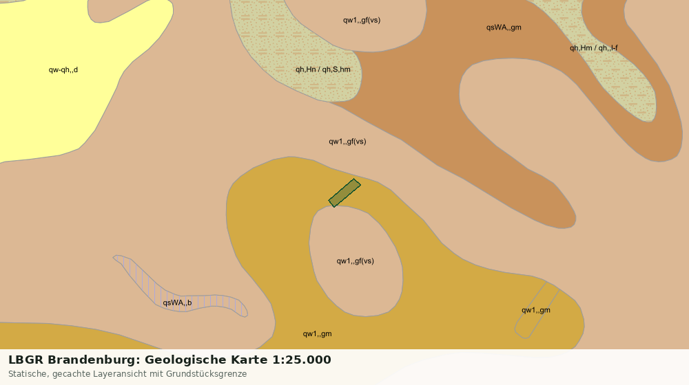 Statische Kartenansicht: LBGR Brandenburg: Geologische Karte 1:25.000