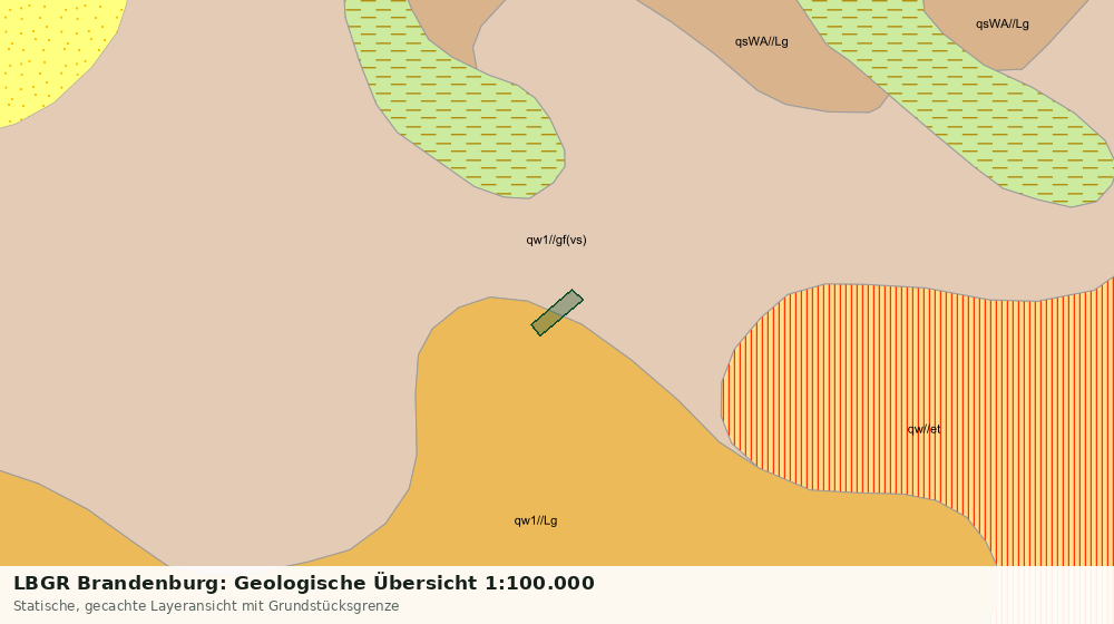 Statische Kartenansicht: LBGR Brandenburg: Geologische Übersicht 1:100.000