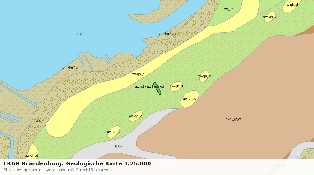 Statische Kartenansicht: LBGR Brandenburg: Geologische Karte 1:25.000