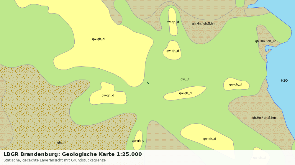 Statische Kartenansicht: LBGR Brandenburg: Geologische Karte 1:25.000