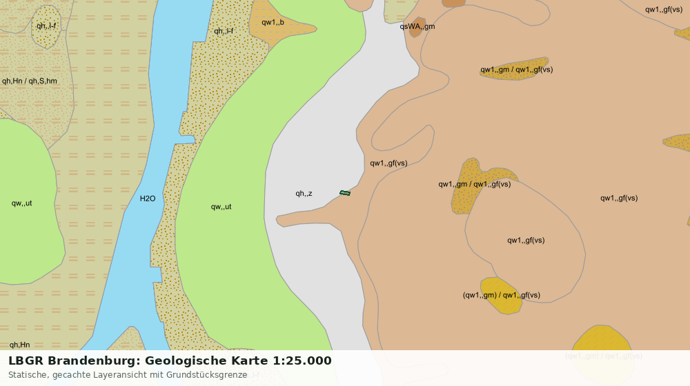 Statische Kartenansicht: LBGR Brandenburg: Geologische Karte 1:25.000