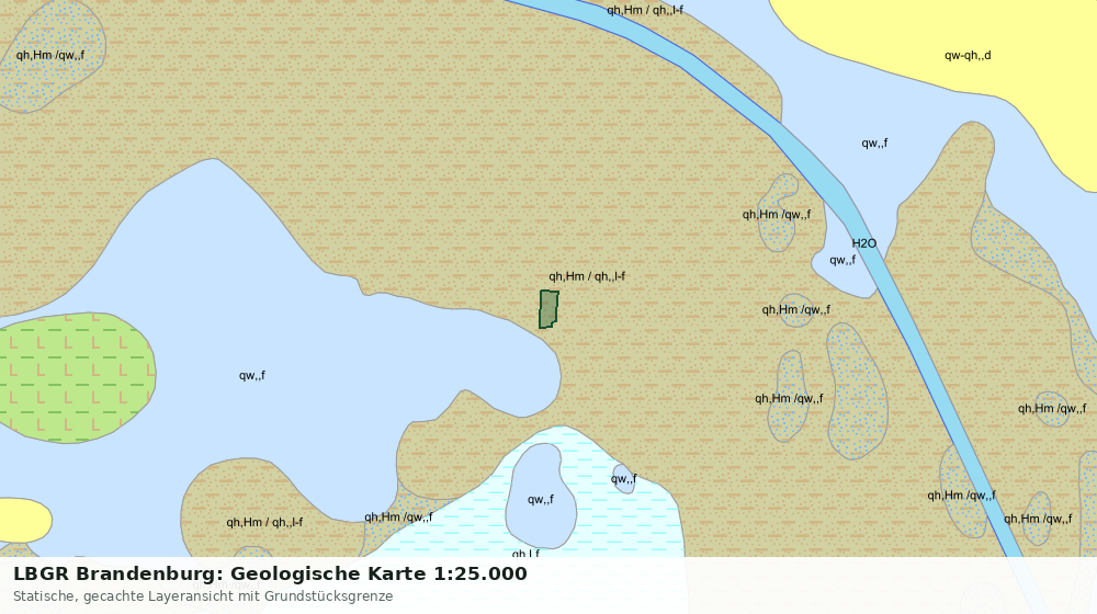 Statische Kartenansicht: LBGR Brandenburg: Geologische Karte 1:25.000