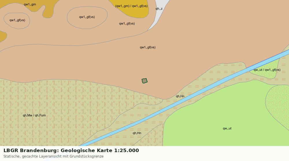 Statische Kartenansicht: LBGR Brandenburg: Geologische Karte 1:25.000