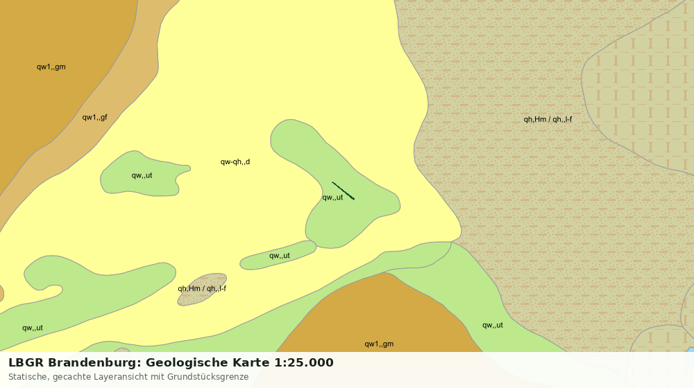 Statische Kartenansicht: LBGR Brandenburg: Geologische Karte 1:25.000