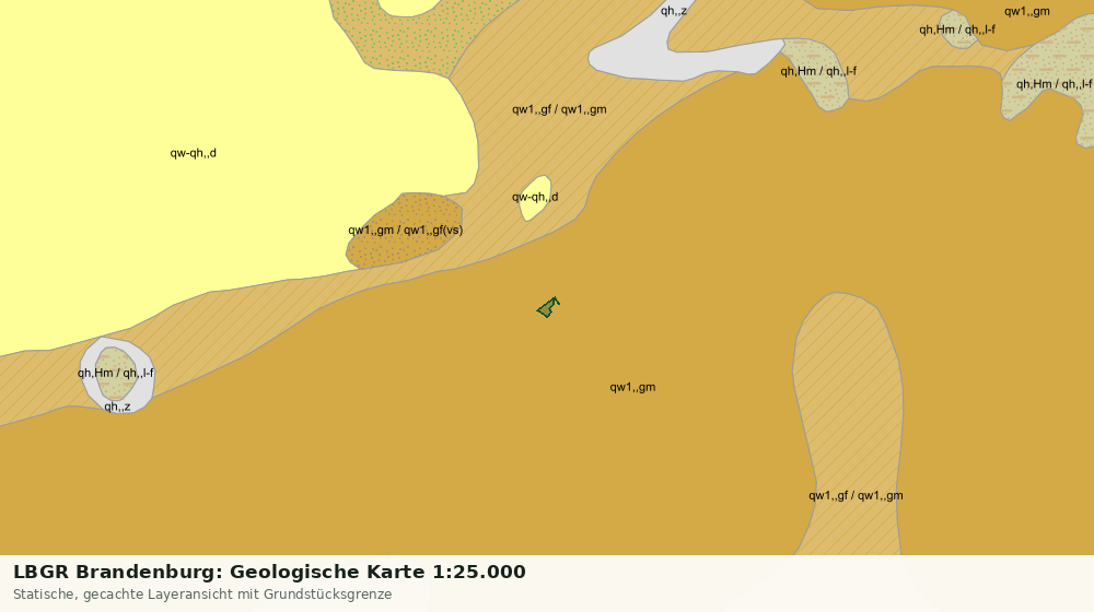 Statische Kartenansicht: LBGR Brandenburg: Geologische Karte 1:25.000