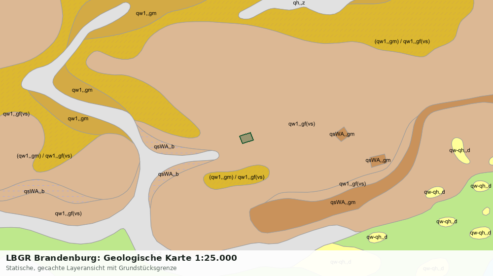 Statische Kartenansicht: LBGR Brandenburg: Geologische Karte 1:25.000