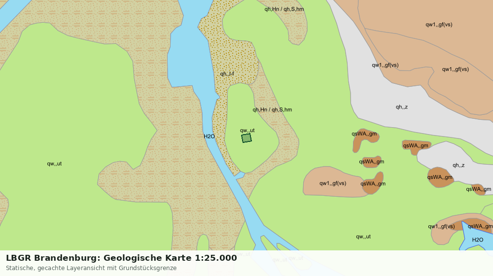 Statische Kartenansicht: LBGR Brandenburg: Geologische Karte 1:25.000