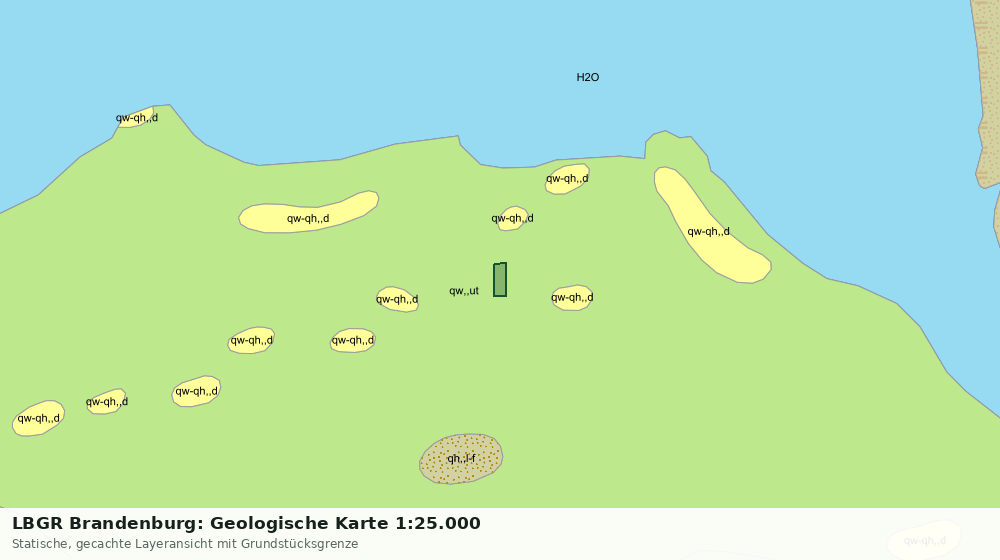 Statische Kartenansicht: LBGR Brandenburg: Geologische Karte 1:25.000