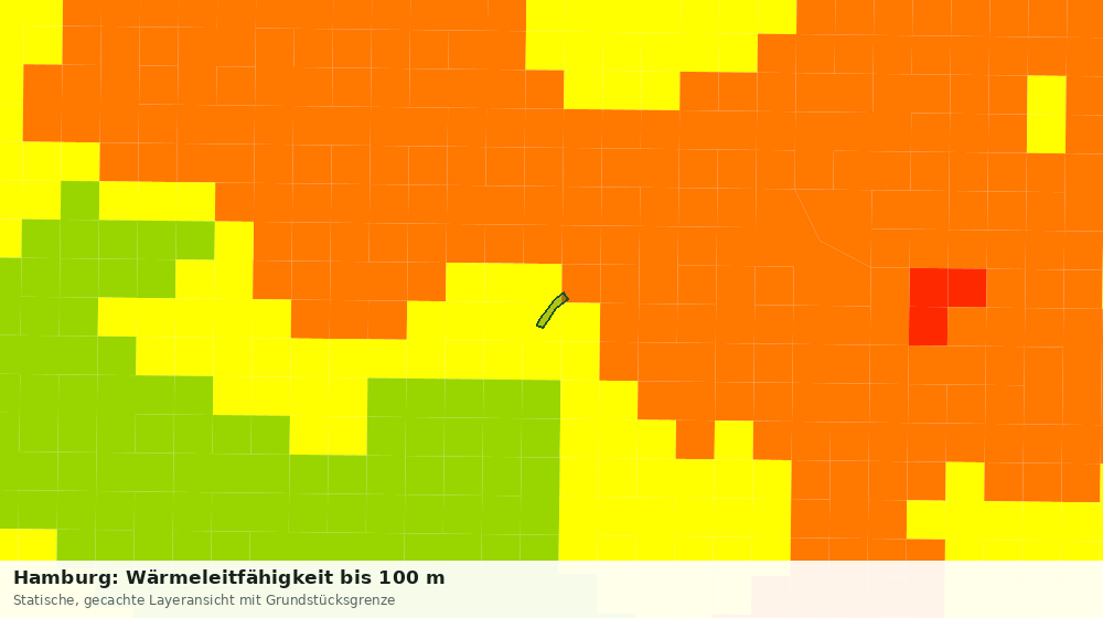 Statische Kartenansicht: Hamburg: Wärmeleitfähigkeit bis 100 m