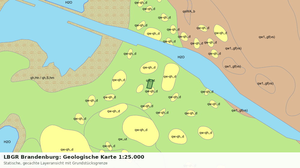 Statische Kartenansicht: LBGR Brandenburg: Geologische Karte 1:25.000