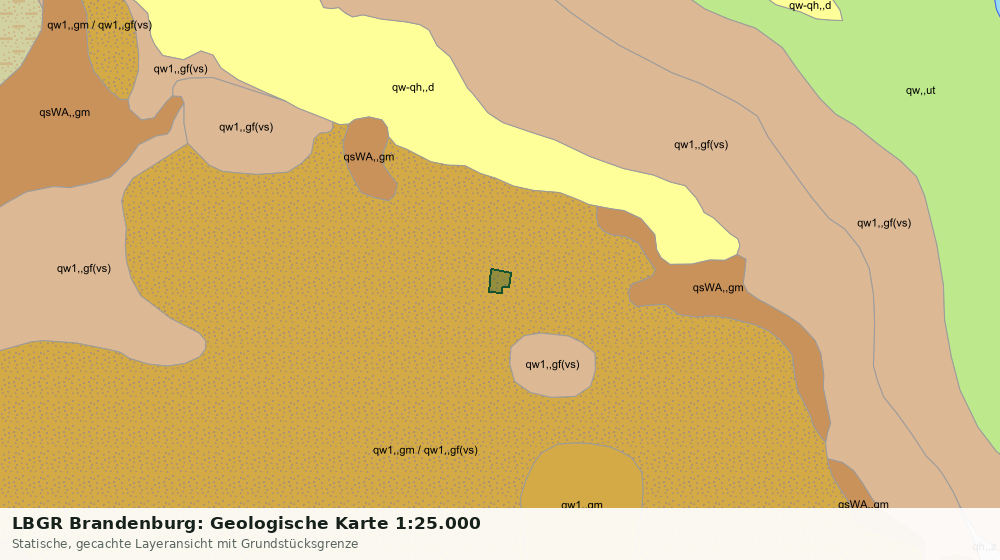 Statische Kartenansicht: LBGR Brandenburg: Geologische Karte 1:25.000