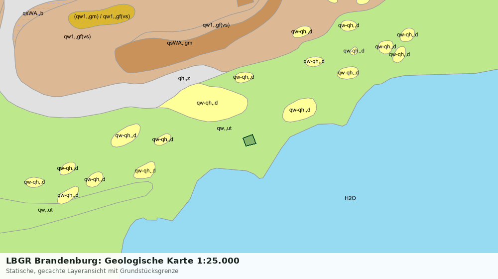 Statische Kartenansicht: LBGR Brandenburg: Geologische Karte 1:25.000