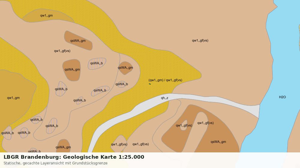 Statische Kartenansicht: LBGR Brandenburg: Geologische Karte 1:25.000