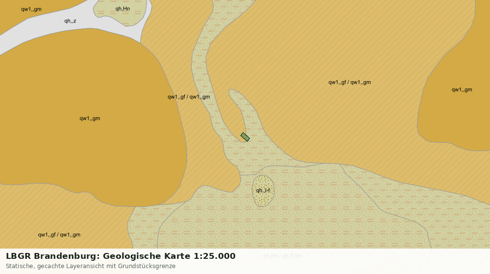 Statische Kartenansicht: LBGR Brandenburg: Geologische Karte 1:25.000