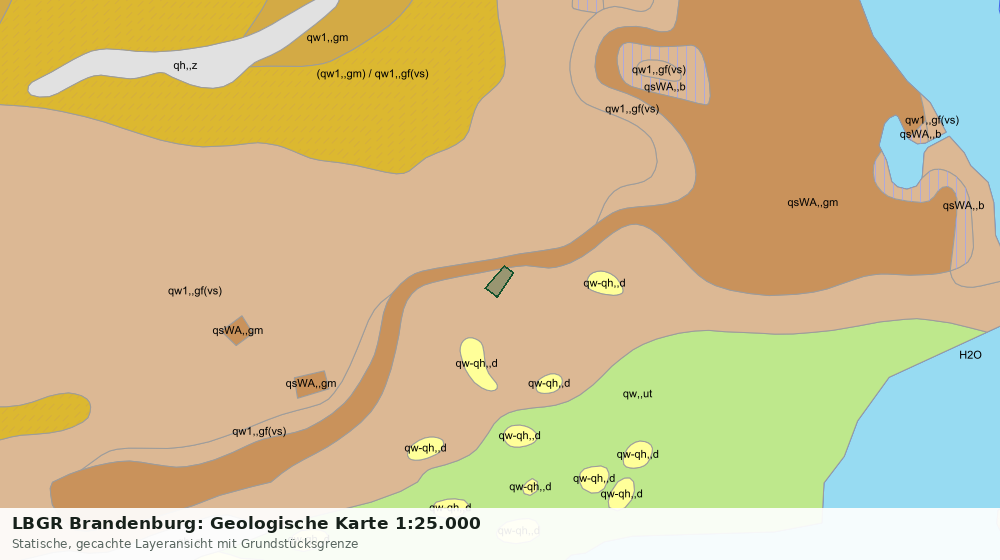 Statische Kartenansicht: LBGR Brandenburg: Geologische Karte 1:25.000