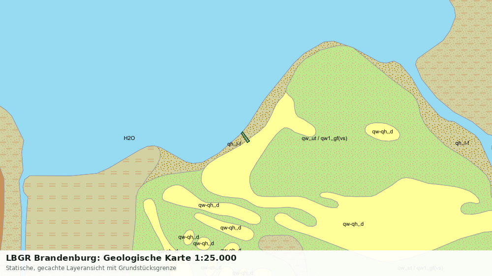 Statische Kartenansicht: LBGR Brandenburg: Geologische Karte 1:25.000