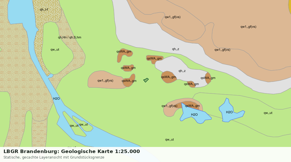 Statische Kartenansicht: LBGR Brandenburg: Geologische Karte 1:25.000