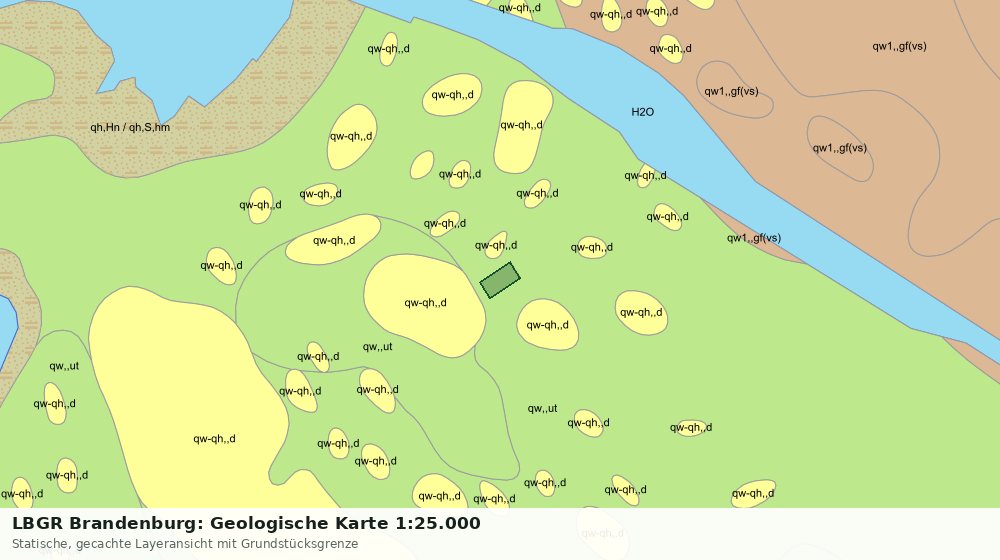 Statische Kartenansicht: LBGR Brandenburg: Geologische Karte 1:25.000