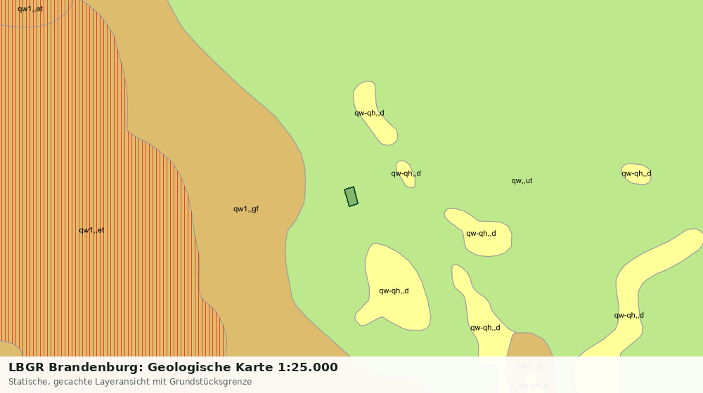 Statische Kartenansicht: LBGR Brandenburg: Geologische Karte 1:25.000