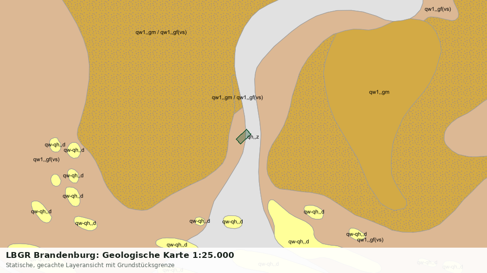 Statische Kartenansicht: LBGR Brandenburg: Geologische Karte 1:25.000