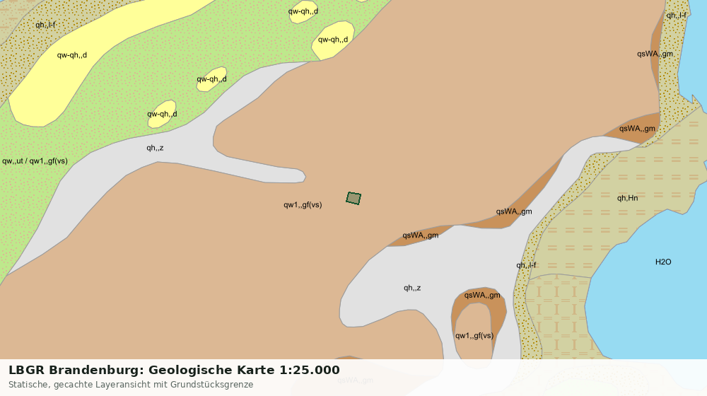 Statische Kartenansicht: LBGR Brandenburg: Geologische Karte 1:25.000