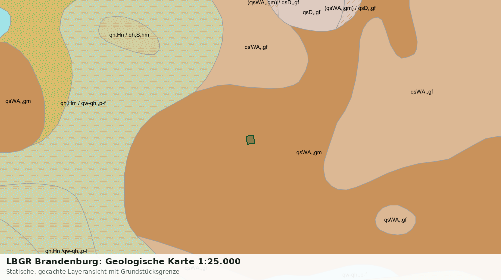 Statische Kartenansicht: LBGR Brandenburg: Geologische Karte 1:25.000