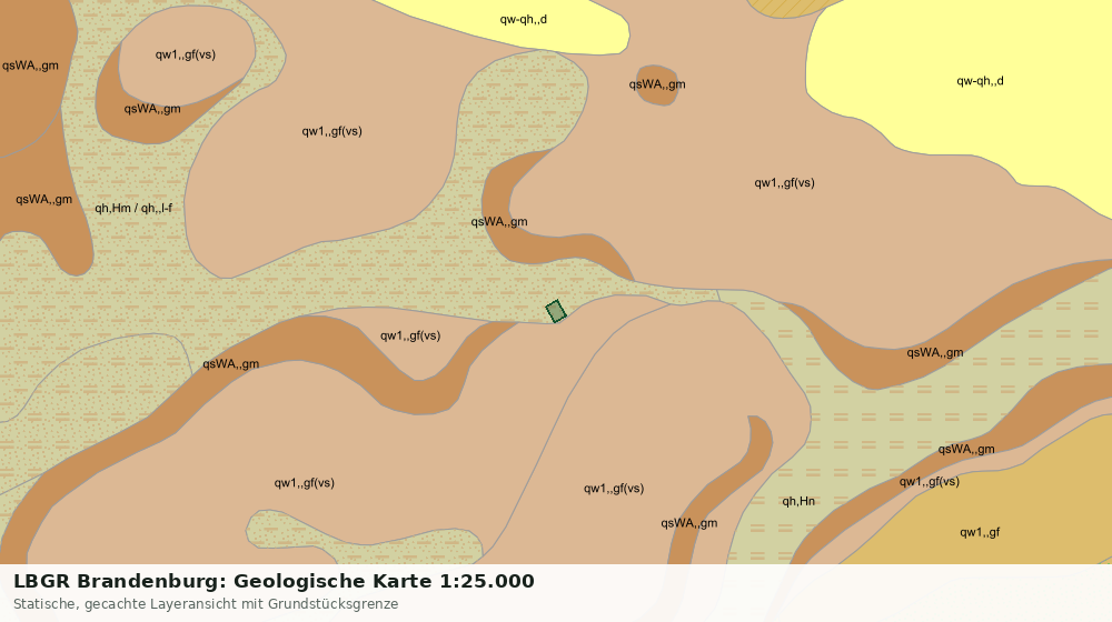 Statische Kartenansicht: LBGR Brandenburg: Geologische Karte 1:25.000