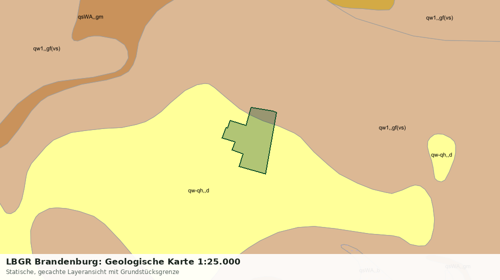 Statische Kartenansicht: LBGR Brandenburg: Geologische Karte 1:25.000