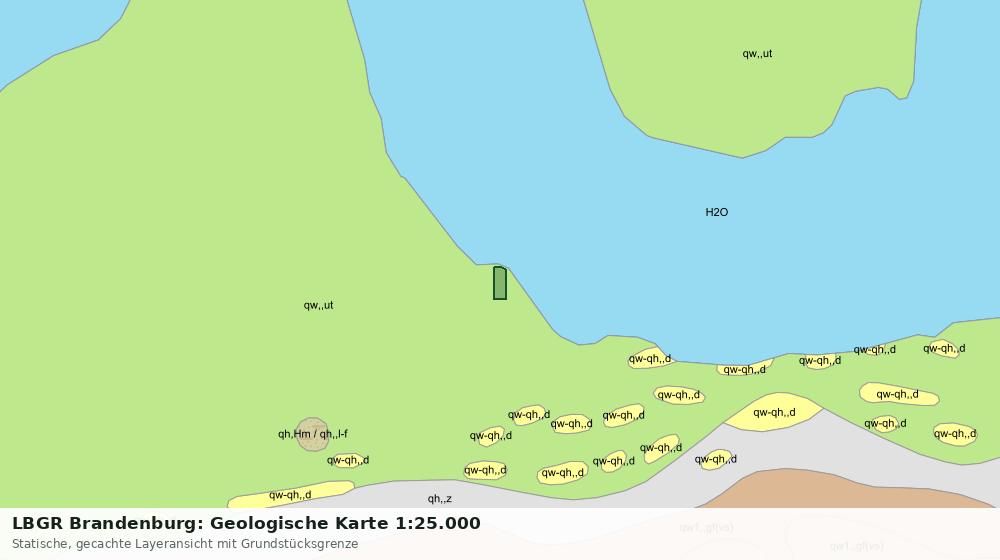 Statische Kartenansicht: LBGR Brandenburg: Geologische Karte 1:25.000