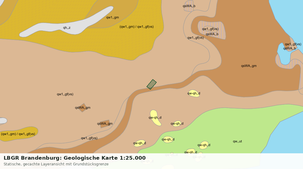 Statische Kartenansicht: LBGR Brandenburg: Geologische Karte 1:25.000