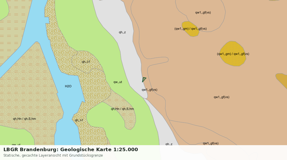 Statische Kartenansicht: LBGR Brandenburg: Geologische Karte 1:25.000