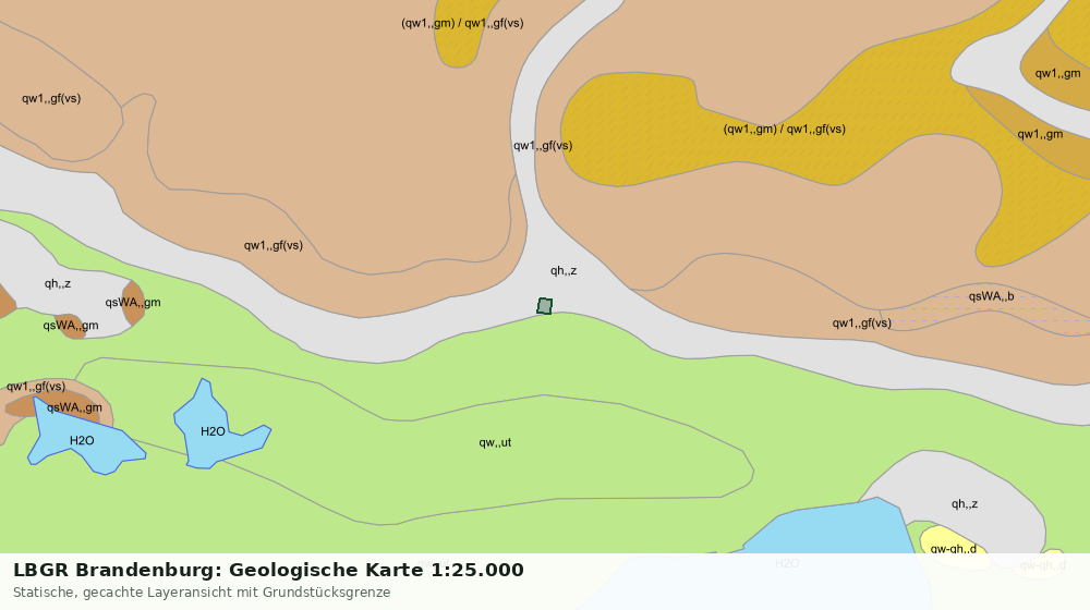 Statische Kartenansicht: LBGR Brandenburg: Geologische Karte 1:25.000