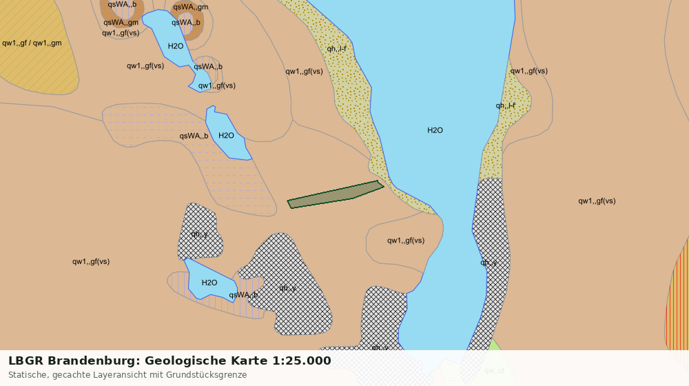 Statische Kartenansicht: LBGR Brandenburg: Geologische Karte 1:25.000