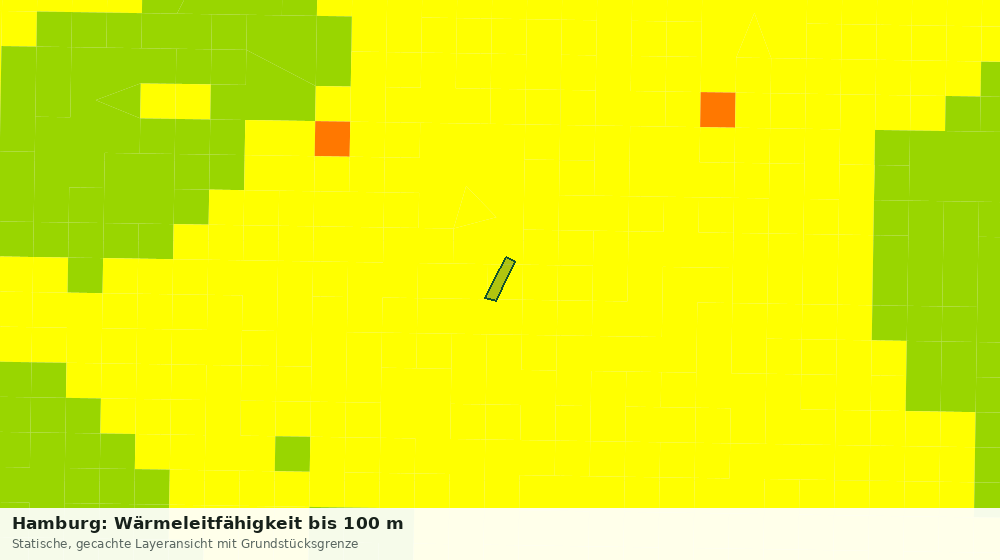 Statische Kartenansicht: Hamburg: Wärmeleitfähigkeit bis 100 m